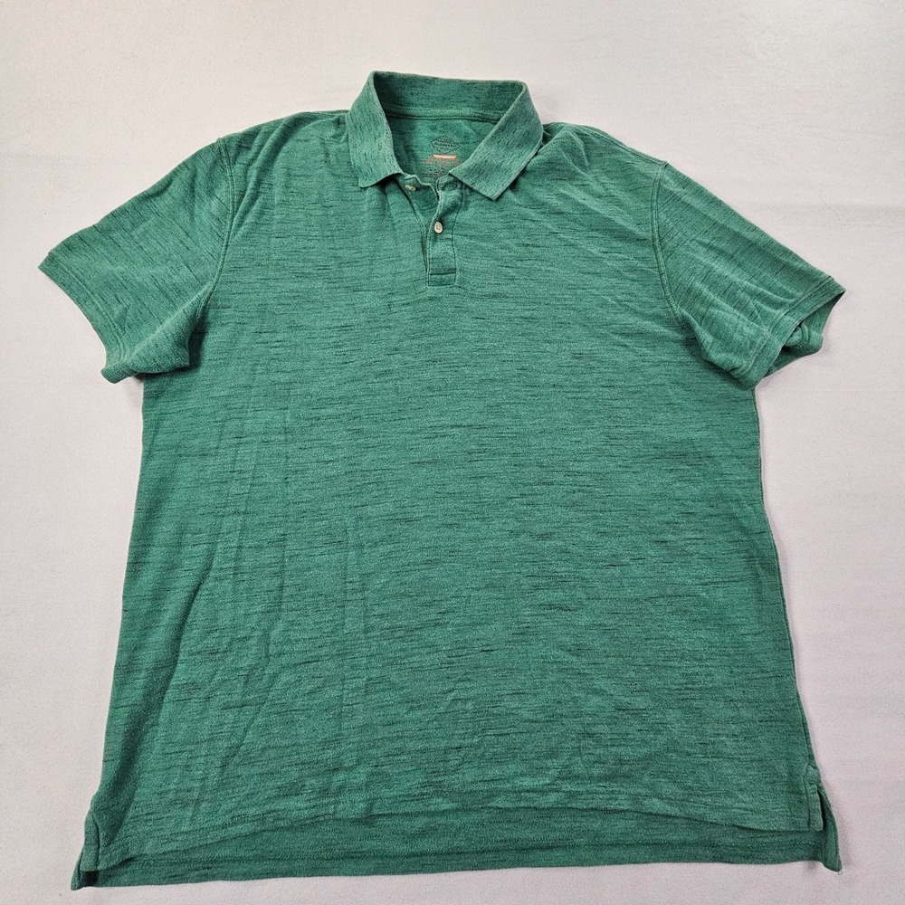 St John's Bay Performance Green Short Sleeve Cotton Blend Polo Shirt Men's XL